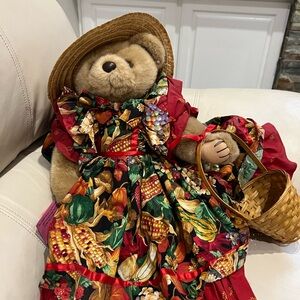 Bearly People Bear with Basket and Hat